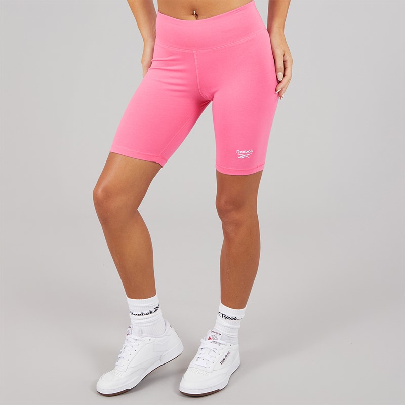 Reebok Womens Reebok Identity Small Logo Fitted Shorts True Pink
