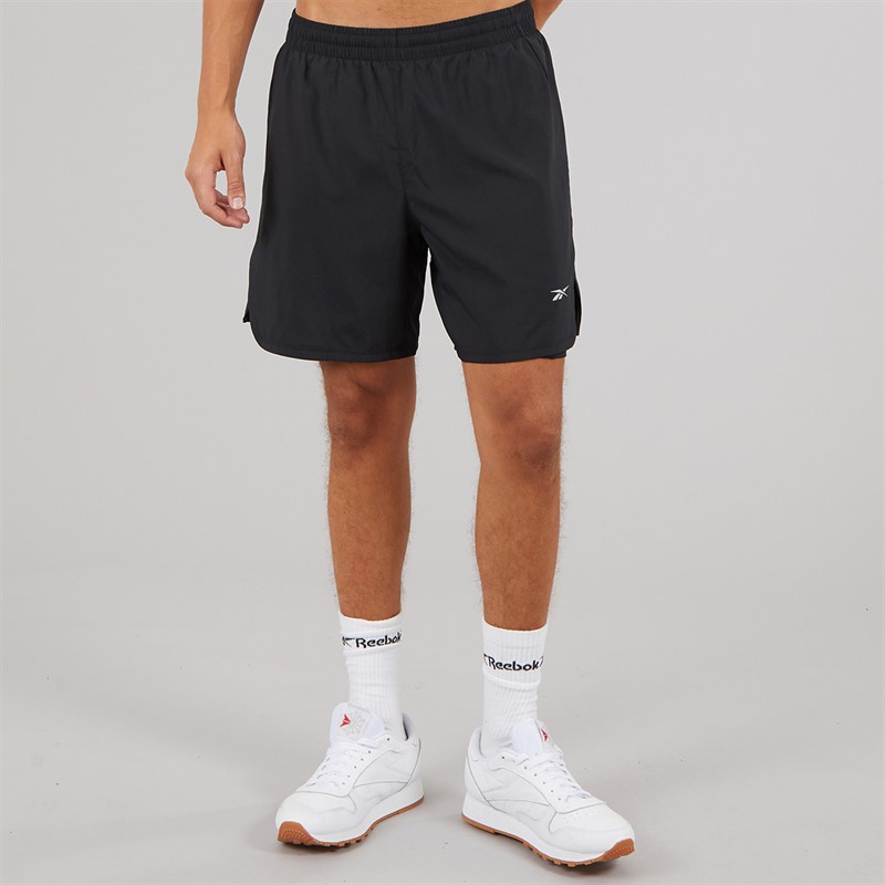 Reebok Mens Running 2-In-1 Shorts Black
