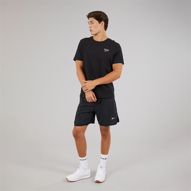 Reebok Mens Running 2-In-1 Shorts Black