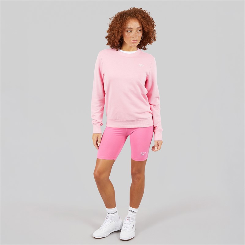 Reebok Womens Reebok Identity Small Logo French Terry Sweathshirt Astro Rose