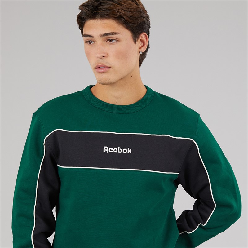 Reebok Mens Classics Team Tradition Crew Sweatshirt Collegiate Green