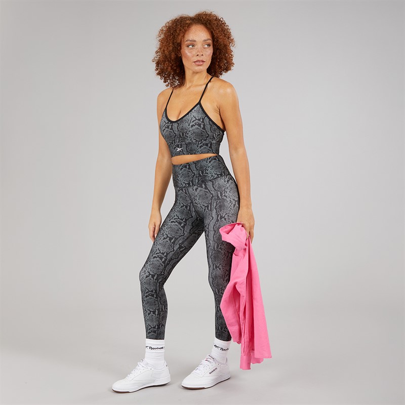Reebok Womens ID Train AOP High Waist Tight Leggings Black