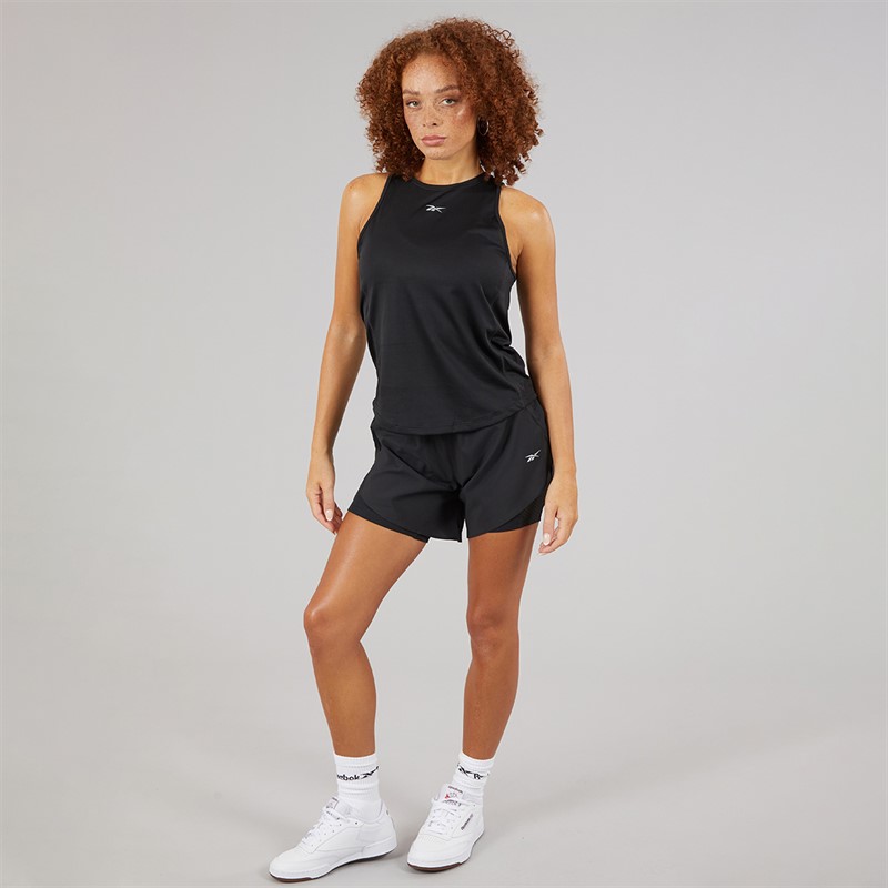 Reebok Womens Running 2-In-1 Shorts Night Black