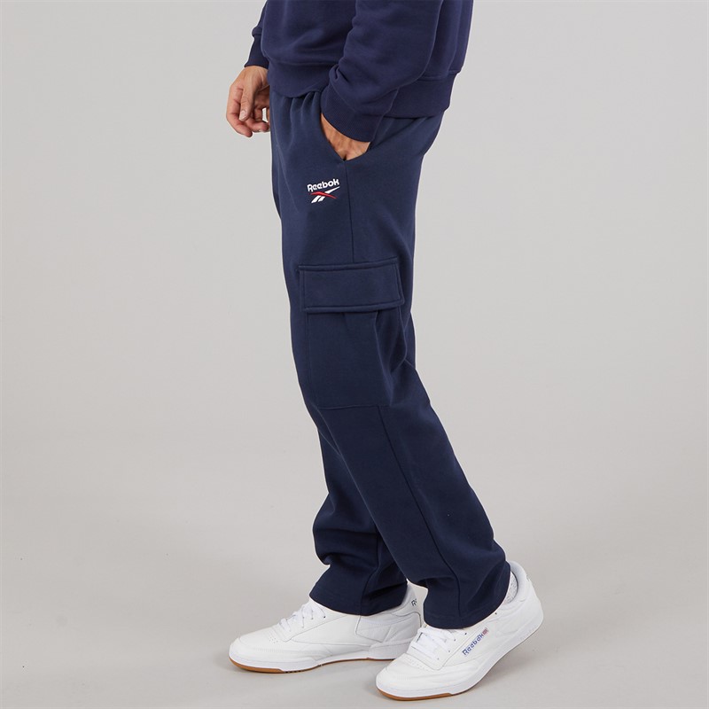 Reebok Mens Identity Small Logo Cargo Pants Vector Navy