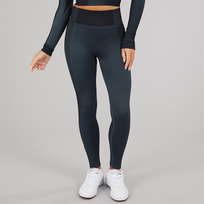 Reebok Womens RBK Lab Seamless 7/8 Tight Leggings Black