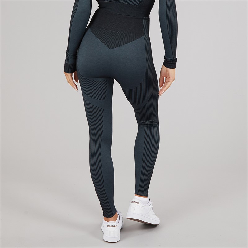 Reebok Womens RBK Lab Seamless 7/8 Tight Leggings Black