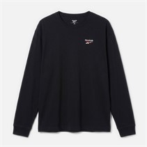 Reebok Mens Reebok Identity Small Logo Long Sleeve T-Shirt Black/White/Vector Red
