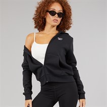 Reebok Womens Reebok Identity Small Logo Fleece Full Zip Hoodie Black