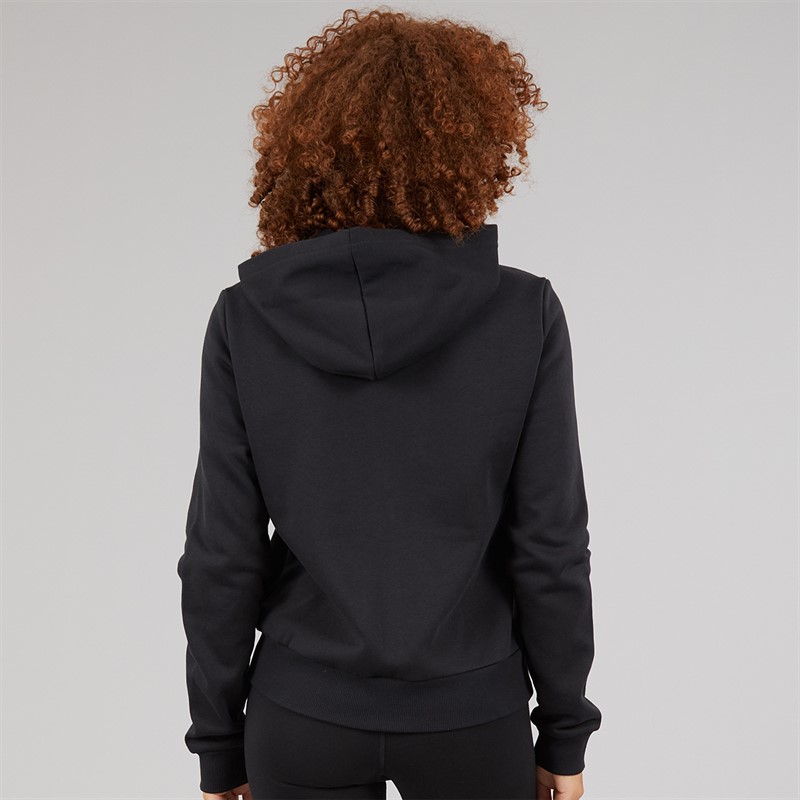 Reebok Womens Reebok Identity Small Logo Fleece Full Zip Hoodie Black