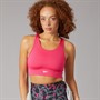 Reebok Womens ID Train High Support Sports Bra Top Bold Pink