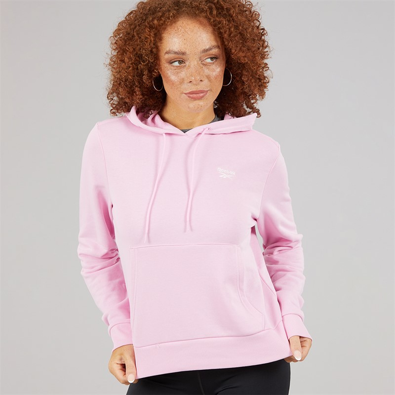 Reebok Womens Reebok Identity Small Logo French Terry Hoodie Astro Rose