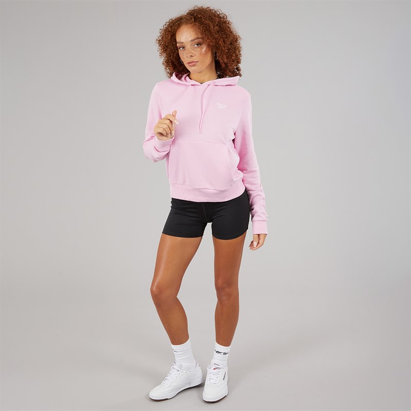Reebok Womens Reebok Identity Small Logo French Terry Hoodie Astro Rose