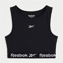 Reebok Junior Girls Performance Blocked Crop Top Black