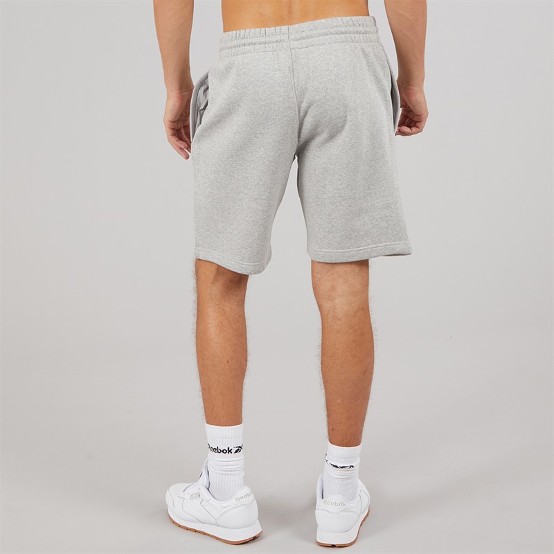 Reebok Mens Reebok Identity Small Logo Fleece Shorts Mediume Grey Heather/Medium Grey Heather