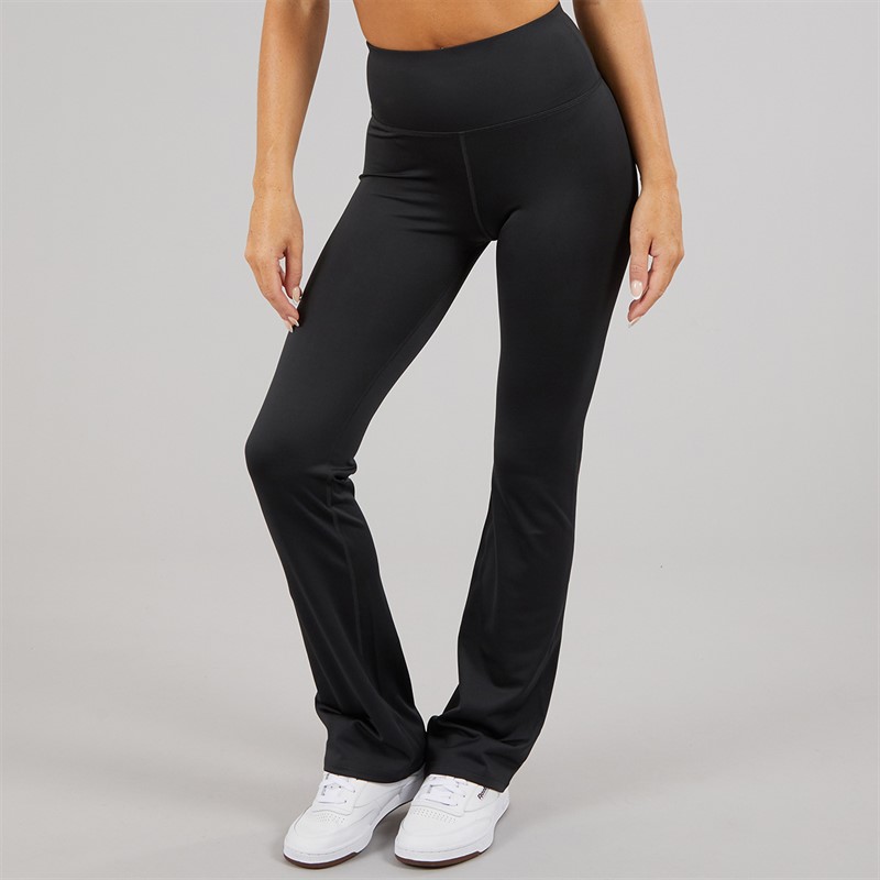 Reebok Womens ID Train High Waist Bootcut Tight Leggings Night Black