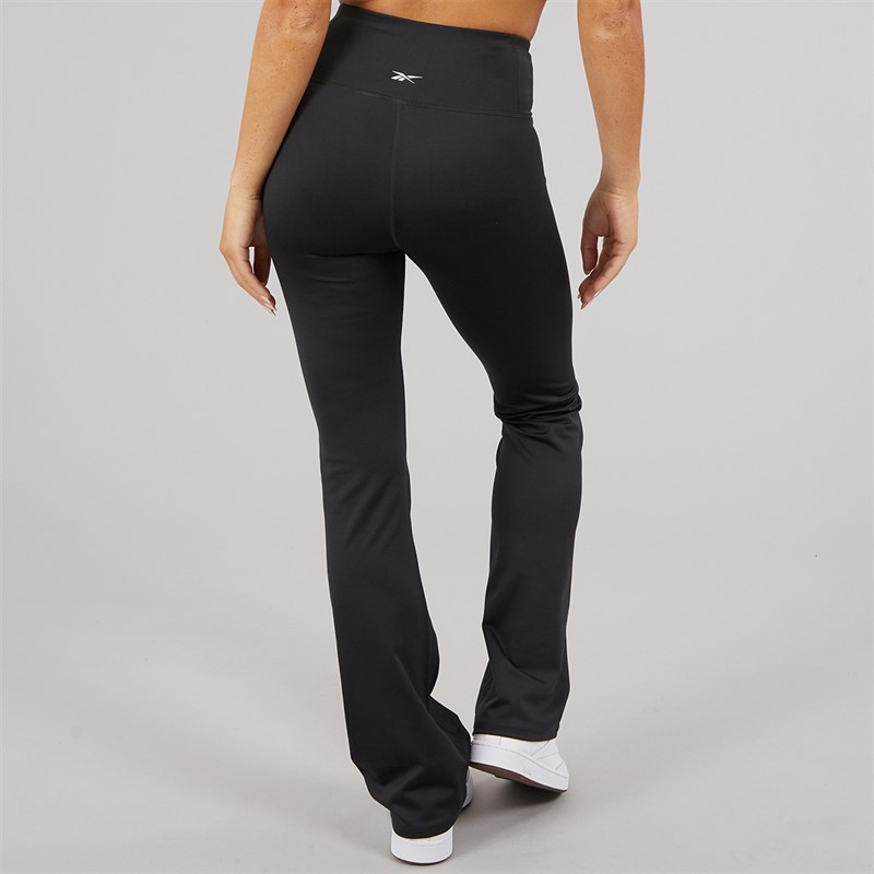 Reebok Womens ID Train High Waist Bootcut Tight Leggings Night Black