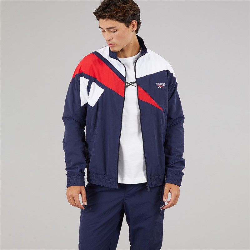 Reebok Mens Classics Vector Woven Track Top Vector Navy
