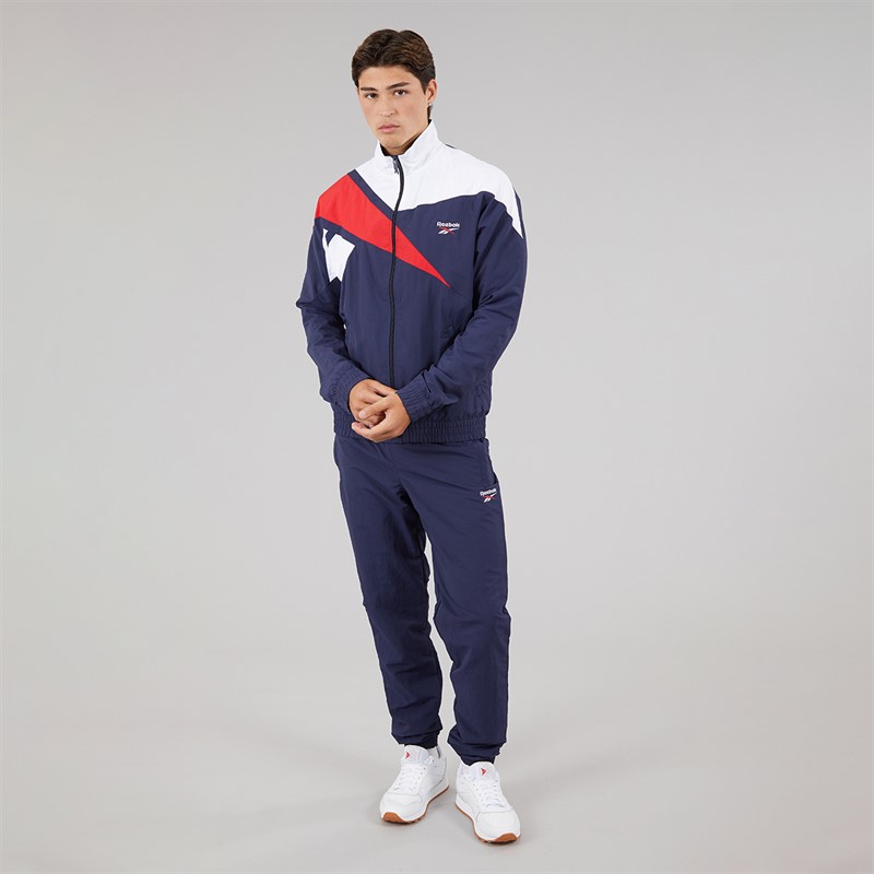Reebok Mens Classics Vector Woven Track Top Vector Navy