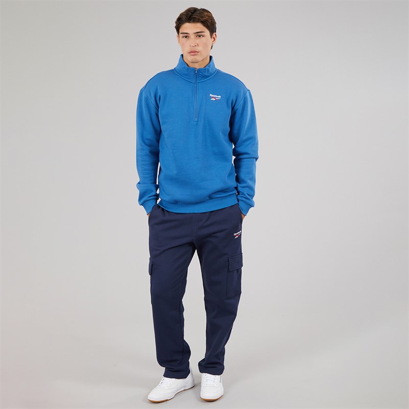 Reebok Mens Reebok Identity Small Logo Fleece Sweatshirt Twilight Blue