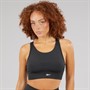 Reebok Womens ID Train High Support Sports Bra Top Night Black