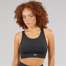 Reebok Womens ID Train High Support Sports Bra Top Night Black