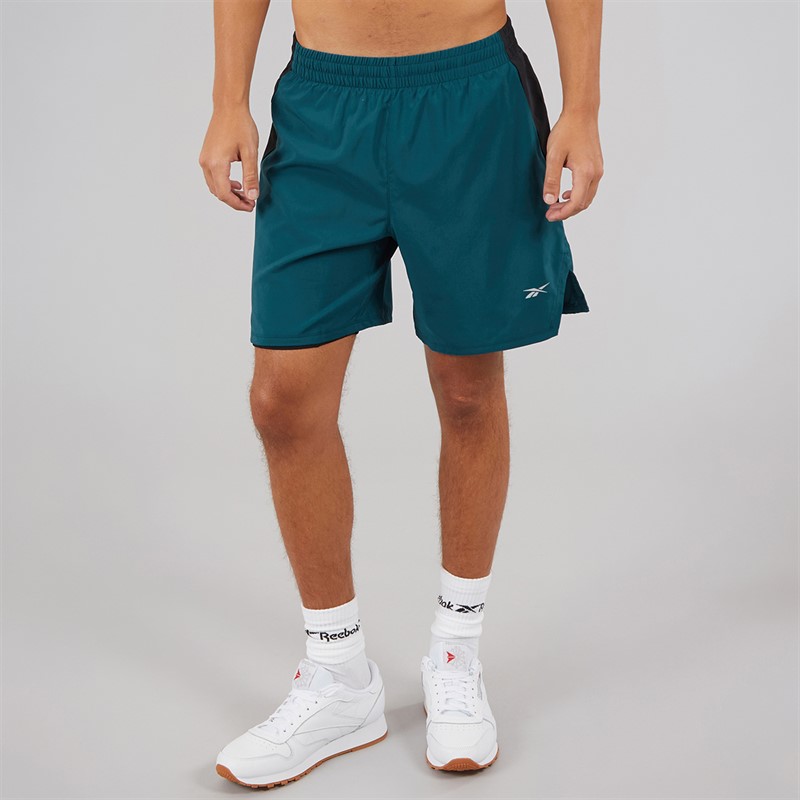 Reebok Mens Running 2-In-1 Shorts Escape Blue
