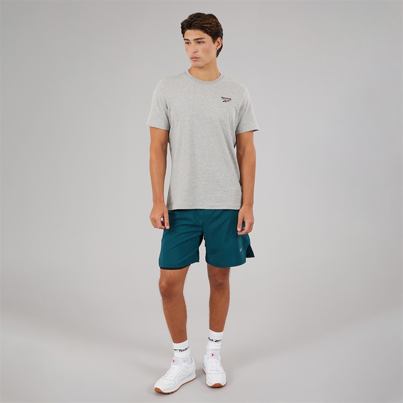 Reebok Mens Running 2-In-1 Shorts Escape Blue