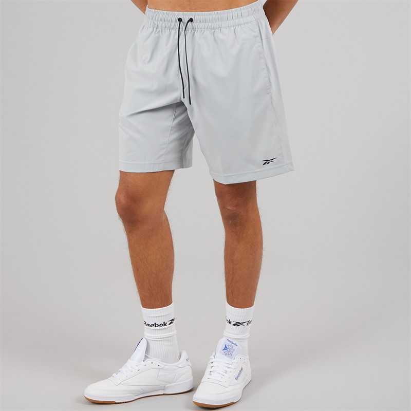 Reebok Mens Workout Ready Woven Shorts Pure Grey 3