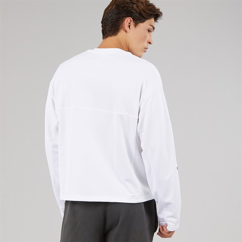 Reebok Mens X Hymne Long Sleeve Jersey T-Shirt White