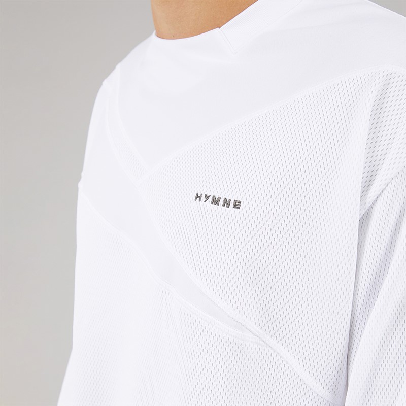 Reebok Mens X Hymne Long Sleeve Jersey T-Shirt White