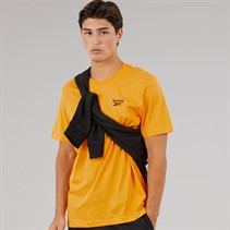Reebok Mens Identity Small Logo T-Shirt Electric Amber