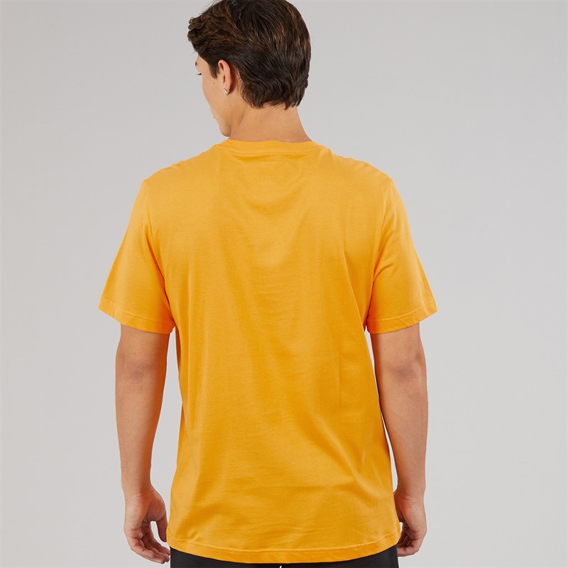 Reebok Mens Identity Small Logo T-Shirt Electric Amber