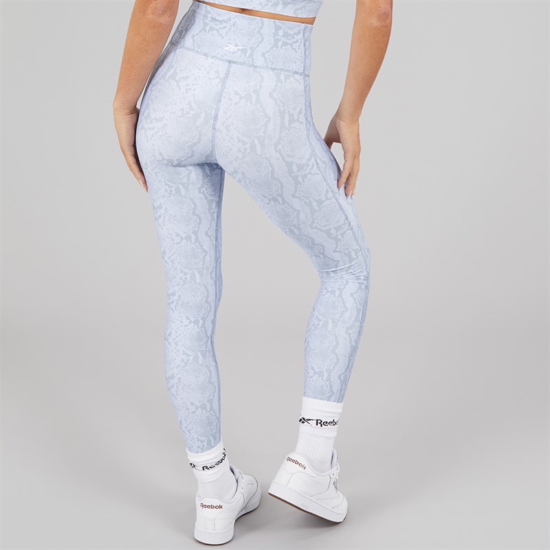 Reebok Womens ID Train AOP High Waist Tight Leggings Y2K Blue