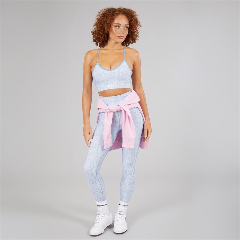 Reebok Womens ID Train AOP High Waist Tight Leggings Y2K Blue