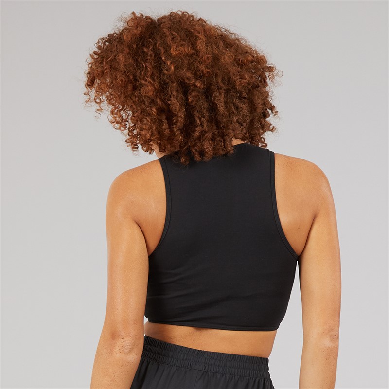 Reebok Womens Wardrobe Essentials Light Support Cotton Sports Bra Top Black
