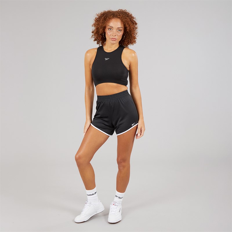 Reebok Womens Wardrobe Essentials Light Support Cotton Sports Bra Top Black