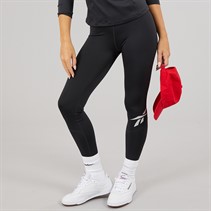 Reebok Womens Running Vector Logo High Waist Tight Legging Night Black