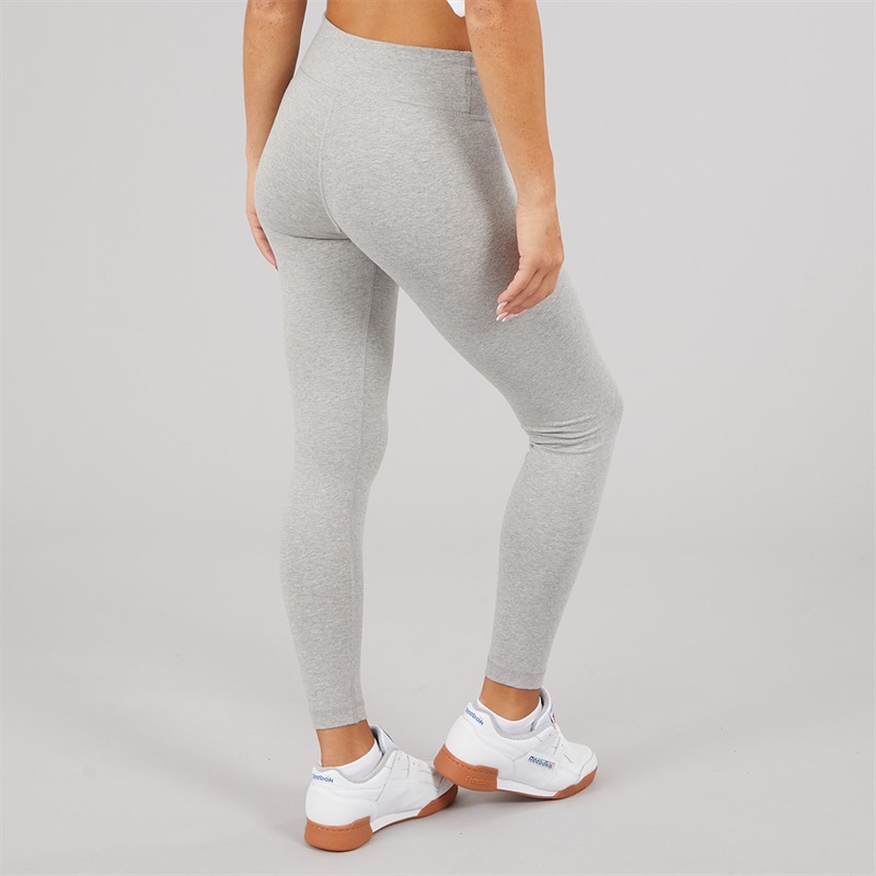 Reebok Womens Reebok Identity Small Logo Cotton Leggings Medium Grey Heather