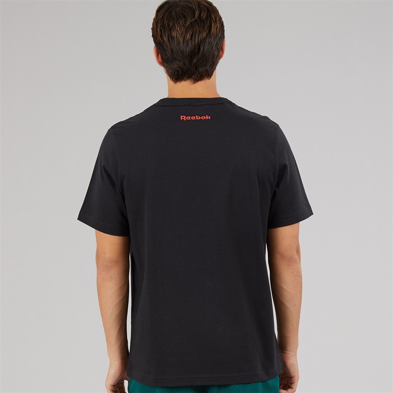 Reebok Mens Reebok Basketball T-Shirt Black