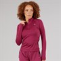 Reebok Womens Running 1/4 Zip Top Very Berry