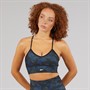 Reebok Womens ID Train Camo Light Support Sports Bra Top Black
