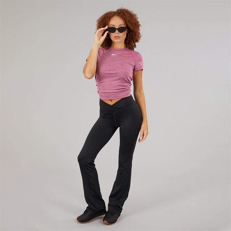 Reebok Womens Workout Ready Basic Bootcut Pants Night Black