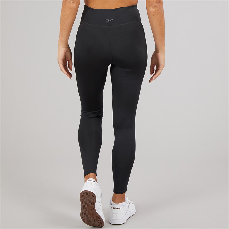 Reebok Womens Workout Ready Basic High Rise Tight Leggings Night Black