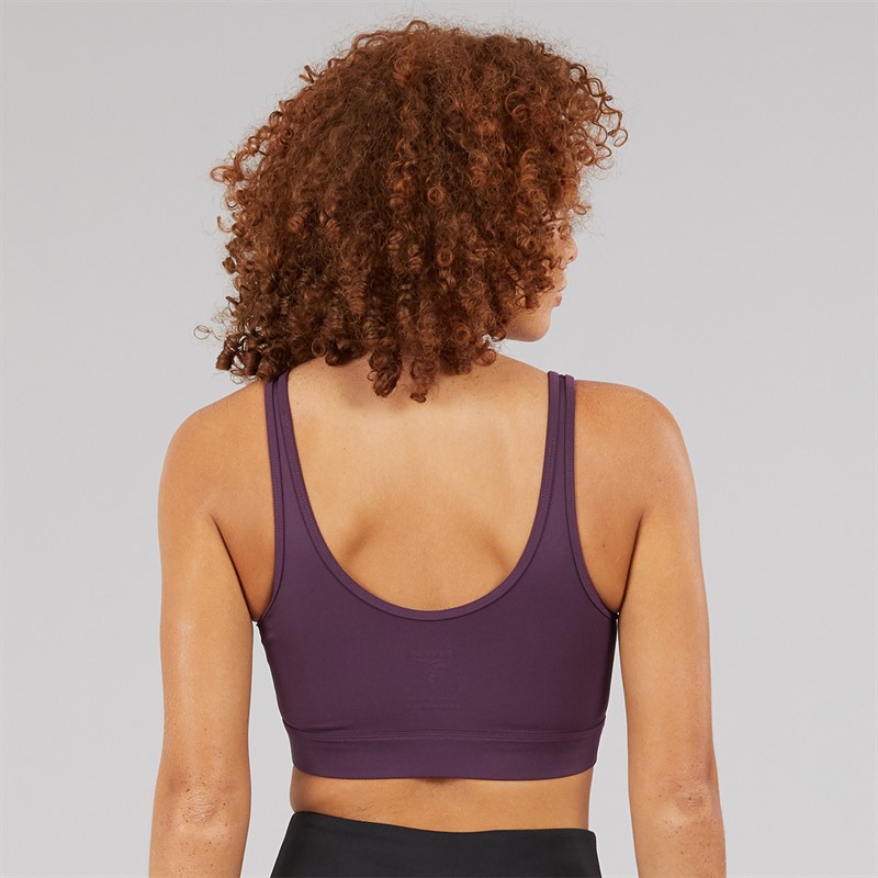 Reebok Damen Active Collective Dreamblend Leichter Halt Sport BH Top Midnight Plum