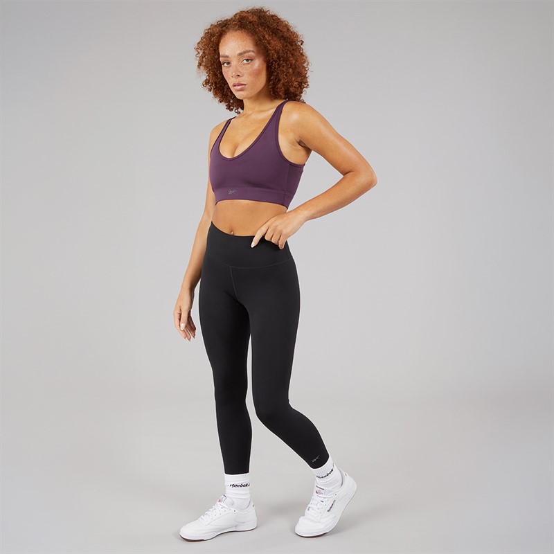 Reebok Damen Active Collective Dreamblend Leichter Halt Sport BH Top Midnight Plum