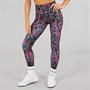 Reebok Damen ID Train AOP Hohe Taille Enge Leggings Schwarz/Bold Pink