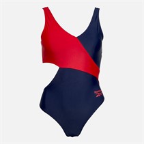 Reebok Damen Ariel Badeanzug Navy/Rot