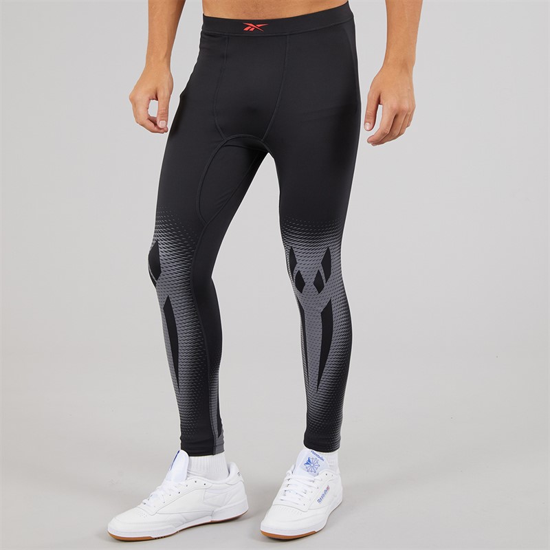 Reebok Herren Energy Return System Performance Tights Schwarz/Grau