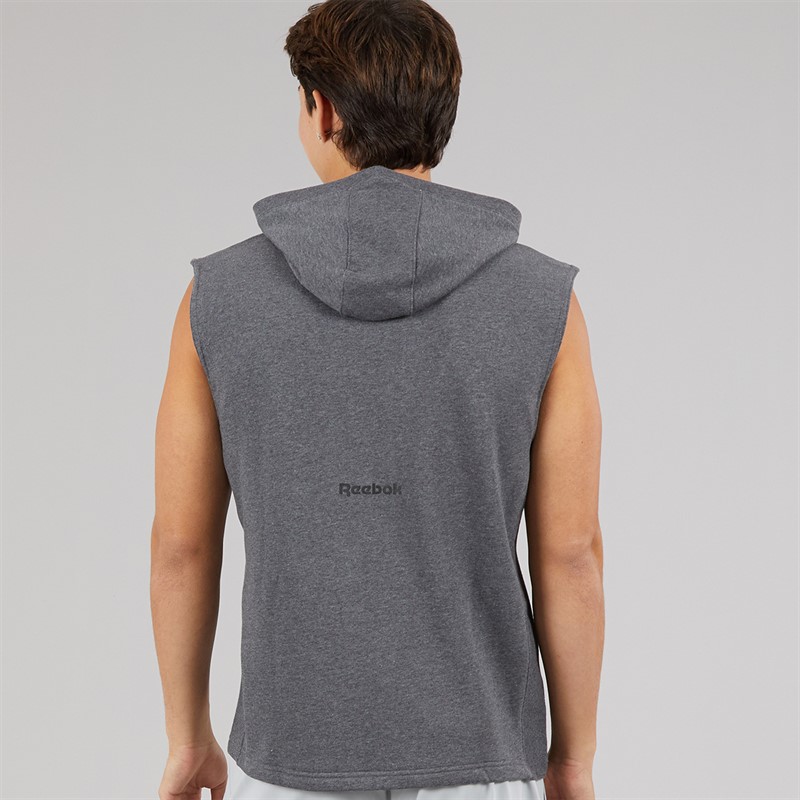 Reebok Herre Basketball Hættetrøje Ærmeløs Dark Heather Grey