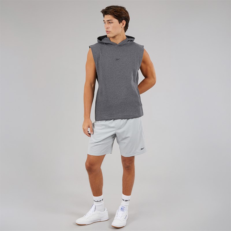 Reebok Herre Basketball Hættetrøje Ærmeløs Dark Heather Grey